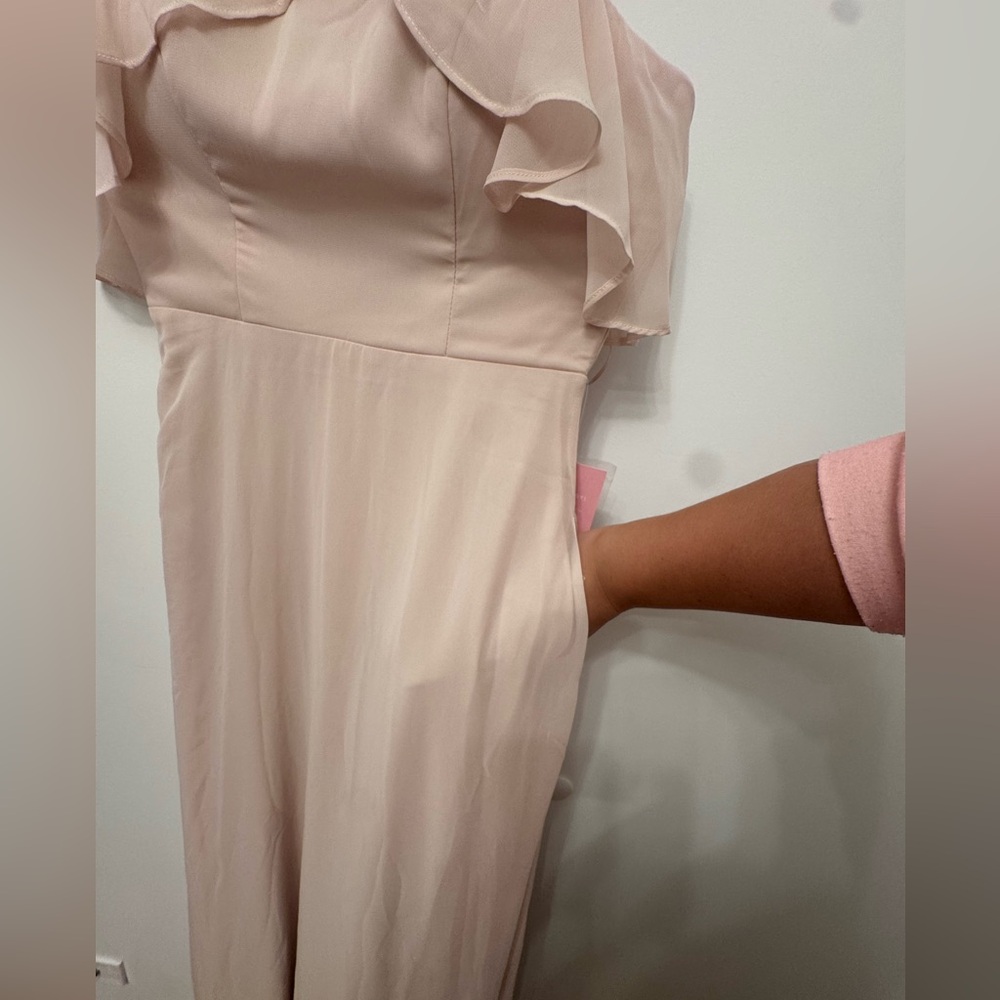 NEW Birdy Grey JULES DRESS CHIFFON DUSTY ROSE MEDIUM NWT - Picture 10 of 11